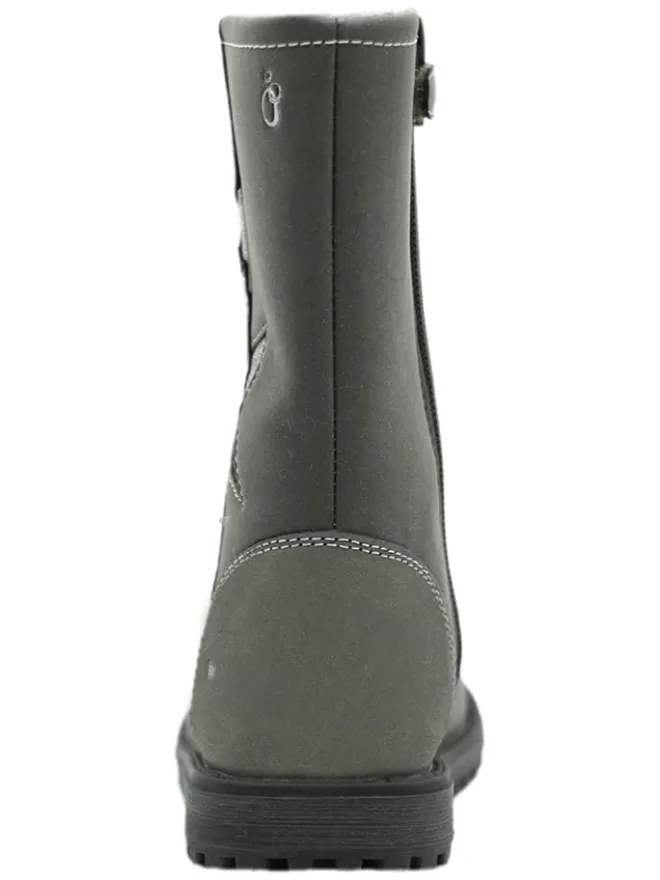Leder-Boots in Grau>lamino Best