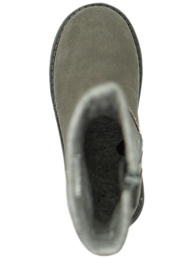 Leder-Boots in Grau>lamino Best