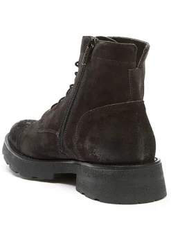 Leder-Boots in Grau><noscript><img width=