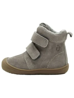 Leder-Boots in Grau>lamino