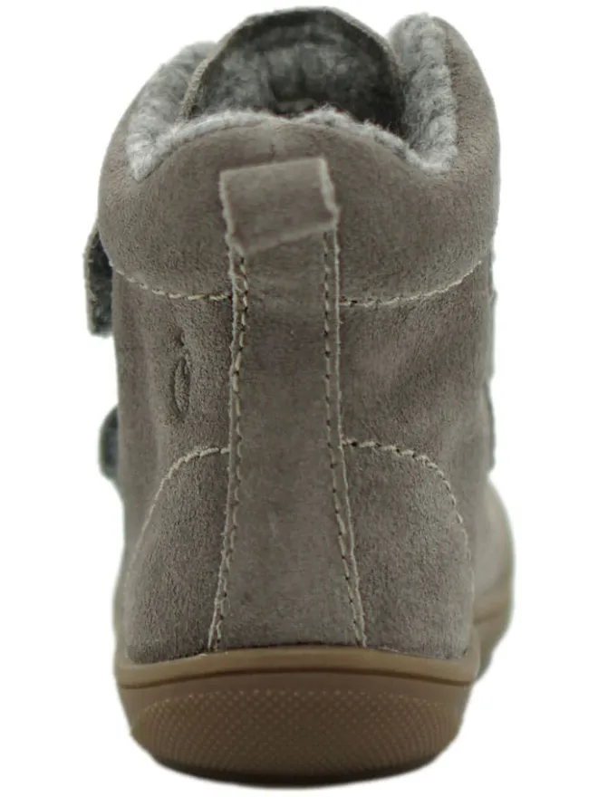 Leder-Boots in Grau>lamino