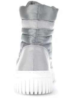 Leder-Boots in Grau><noscript><img width=