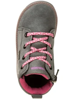Leder-Boots in Grau><noscript><img width=