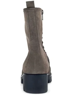 Leder-Boots in Grau><noscript><img width=