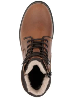 Leder-Boots in Hellbraun><noscript><img width=