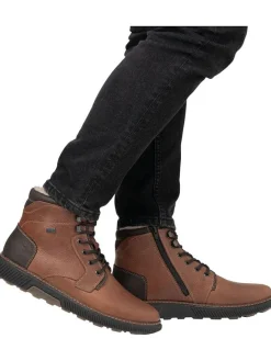 Leder-Boots in Hellbraun><noscript><img width=