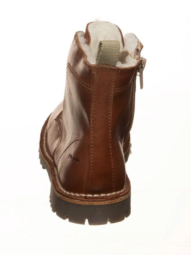 Leder-Boots in Hellbraun>POM POM Clearance