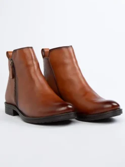 JOLANA & FENENA Stiefel & Boots^Leder-Boots in Hellbraun