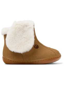 Camper Stiefel & Boots|Stiefeletten·Hohe Stiefeletten^Leder-Boots in Hellbraun/ Creme