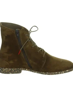 Leder-Boots in Khaki><noscript><img width=