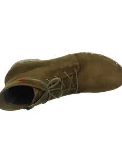 Leder-Boots in Khaki><noscript><img width=