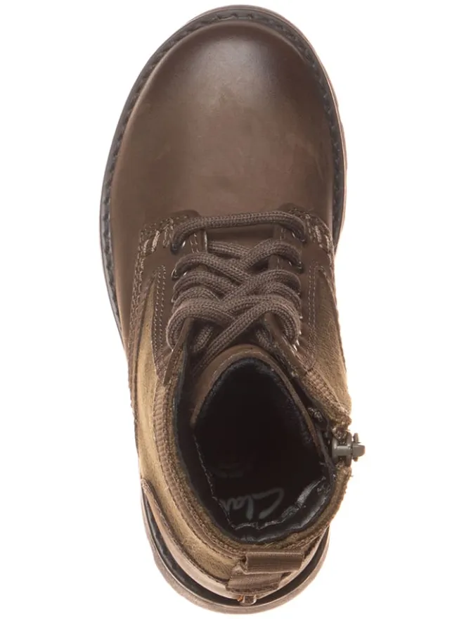Leder-Boots in Khaki>Clarks