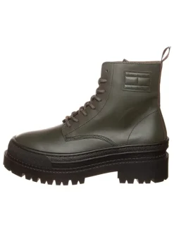 Leder-Boots in Khaki>Tommy Hilfiger Shoes Outlet