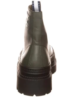 Leder-Boots in Khaki><noscript><img width=