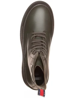 Leder-Boots in Khaki><noscript><img width=
