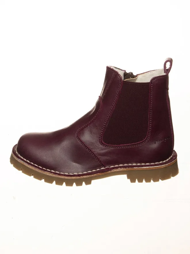Leder-Boots in Lila>POM POM Clearance