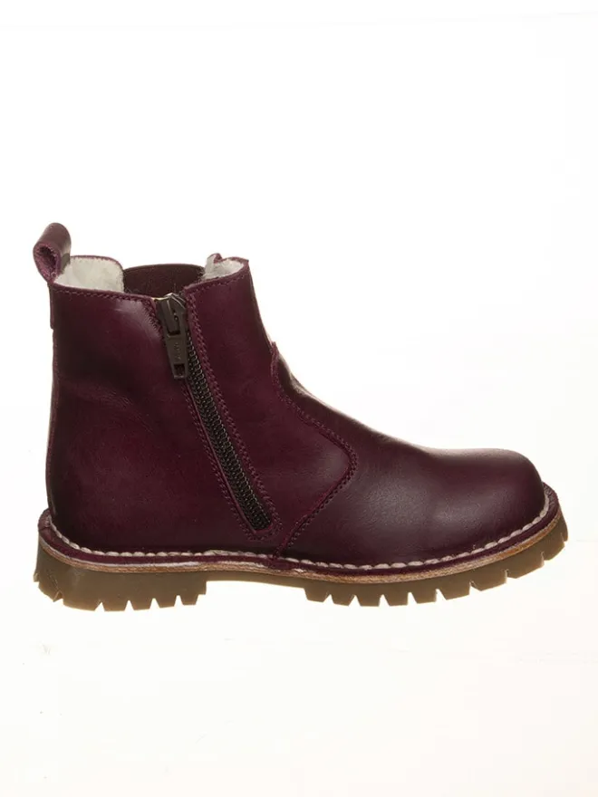Leder-Boots in Lila>POM POM Clearance