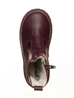 Leder-Boots in Lila><noscript><img width=
