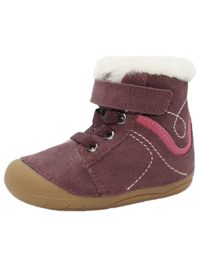 Leder-Boots in Lila>lamino Discount