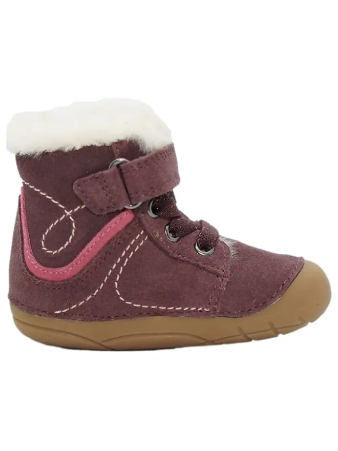 Leder-Boots in Lila>lamino Discount