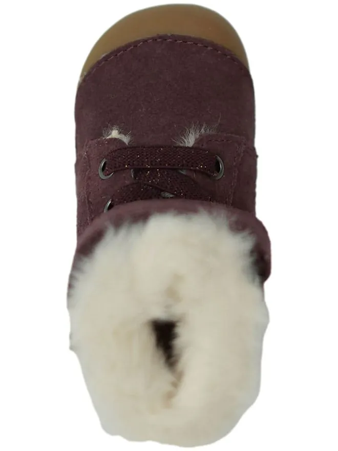 Leder-Boots in Lila>lamino Discount