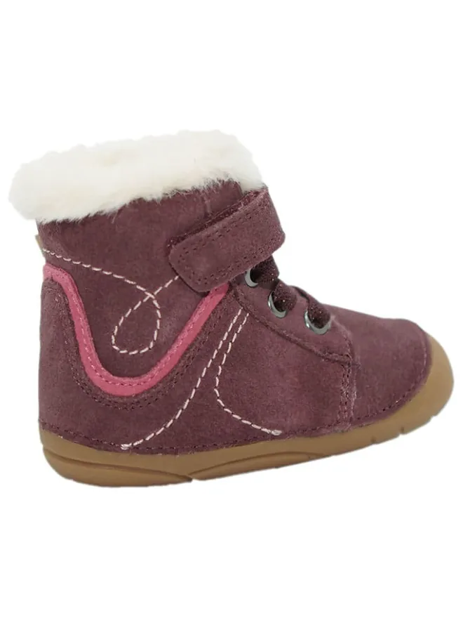Leder-Boots in Lila>lamino Discount