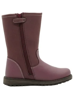 Leder-Boots in Lila><noscript><img width=