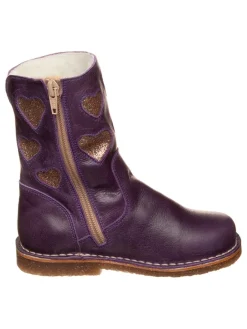Leder-Boots in Lila/ Gold>kmins Discount
