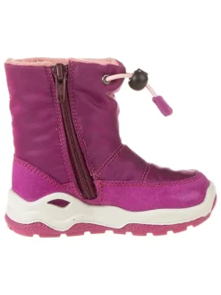 Leder-Boots in Pink>lamino