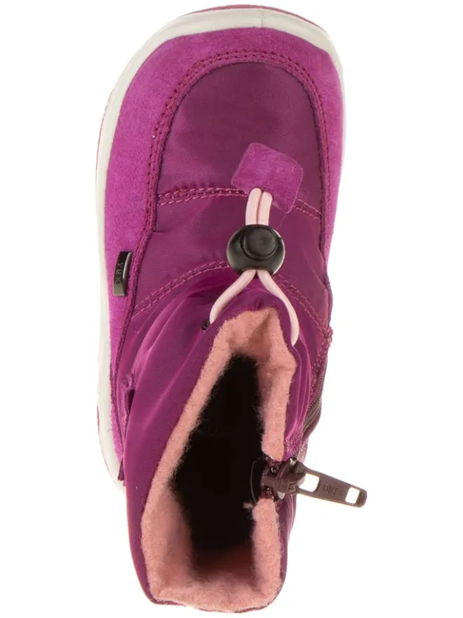 Leder-Boots in Pink>lamino