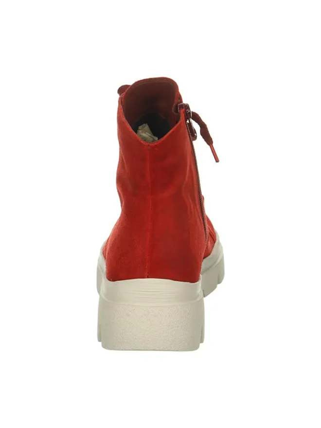 Leder-Boots in Rot>Think! Outlet