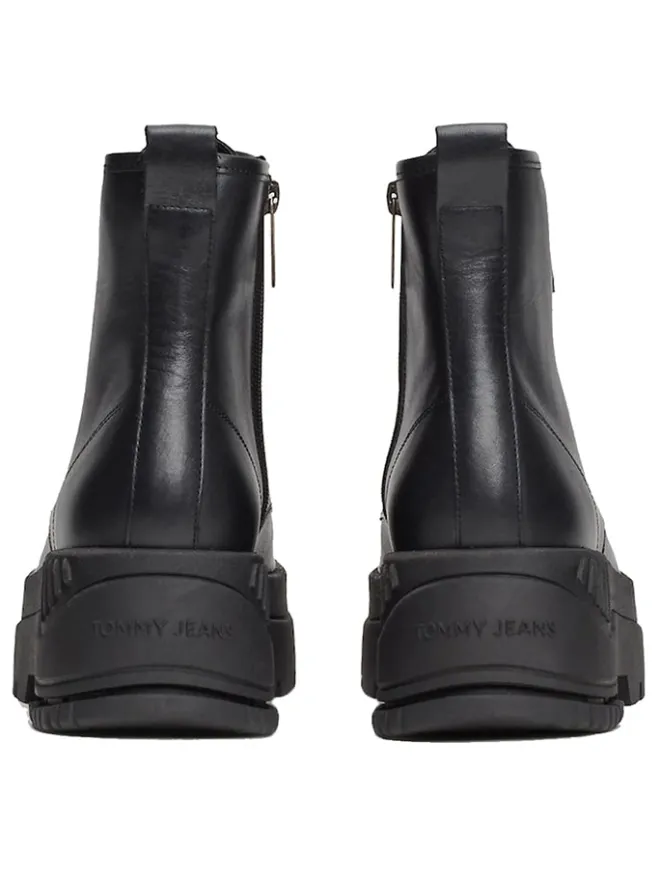 Leder-Boots in Schwarz>Tommy Hilfiger Shoes Outlet