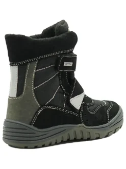 Leder-Boots in Schwarz><noscript><img width=