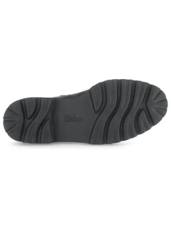 Leder-Boots in Schwarz><noscript><img width=
