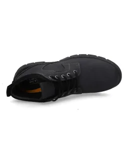 Leder-Boots in Schwarz><noscript><img width=