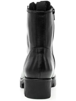 Leder-Boots in Schwarz><noscript><img width=