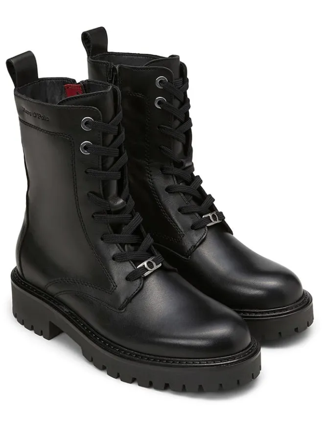 Marc O'Polo Shoes Stiefeletten^Leder-Boots in Schwarz