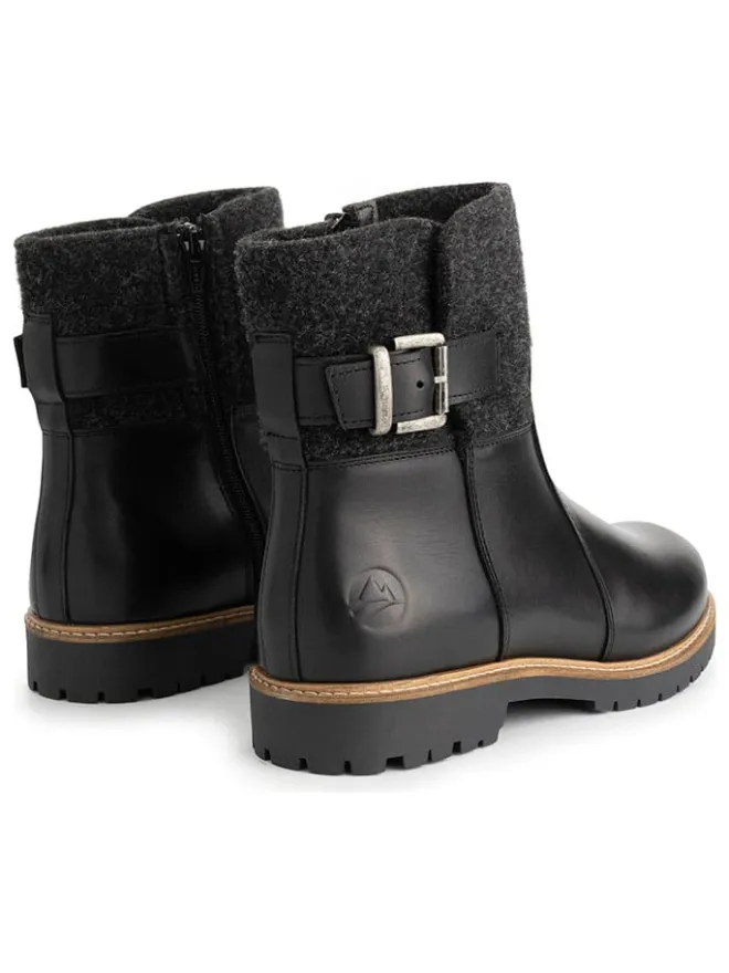 Leder-Boots in Schwarz>TRAVELIN' Clearance