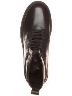 Leder-Boots in Schwarz><noscript><img width=