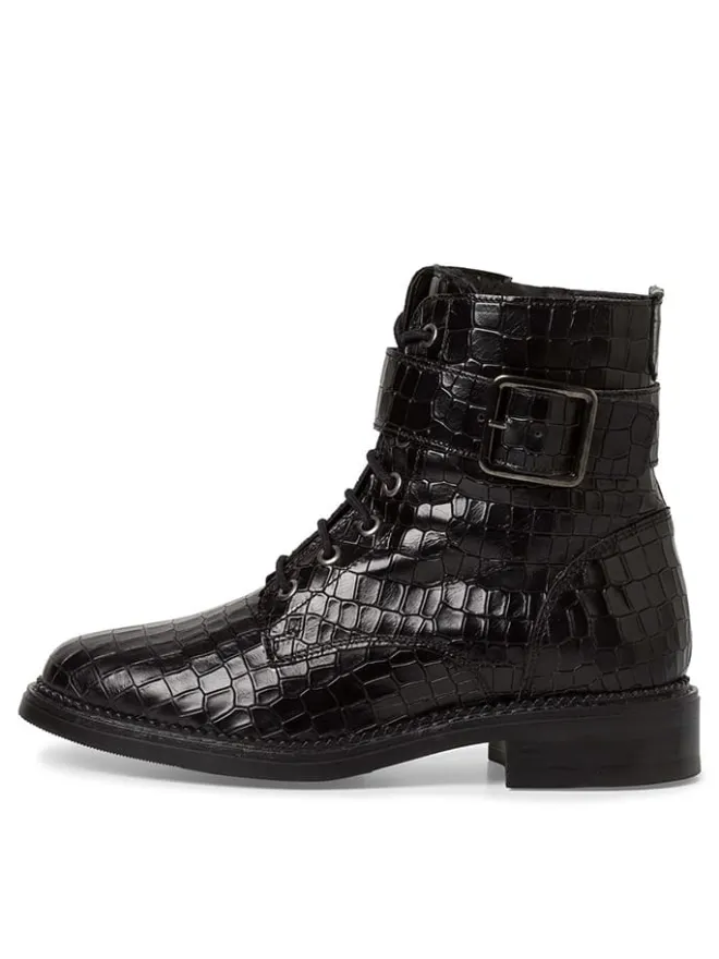 Tamaris Stiefeletten^Leder-Boots in Schwarz