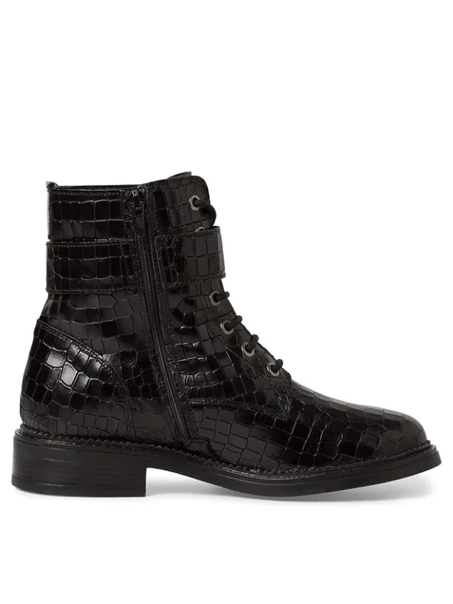 Tamaris Stiefeletten^Leder-Boots in Schwarz
