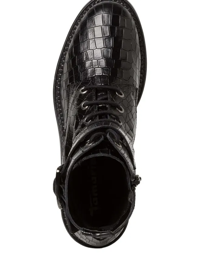 Tamaris Stiefeletten^Leder-Boots in Schwarz