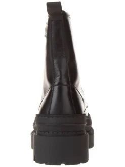 Leder-Boots in Schwarz><noscript><img width=