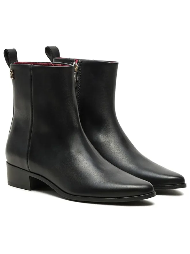 Tommy Hilfiger Shoes Stiefel & Boots^Leder-Boots in Schwarz