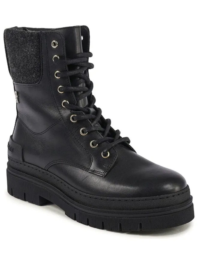 Tommy Hilfiger Shoes Stiefel & Boots^Leder-Boots in Schwarz