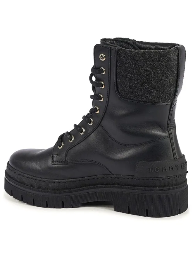 Tommy Hilfiger Shoes Stiefel & Boots^Leder-Boots in Schwarz