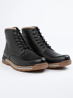 Leder-Boots in Schwarz>PAUL VESTERBRO Discount