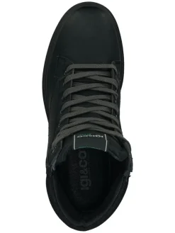 Leder-Boots in Schwarz><noscript><img width=