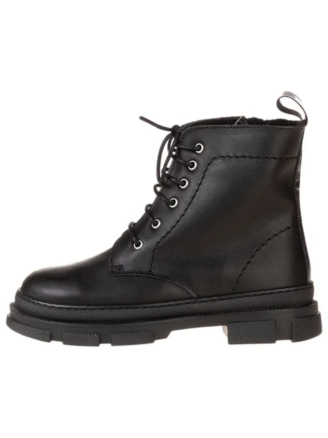 Leder-Boots in Schwarz>lamino Clearance
