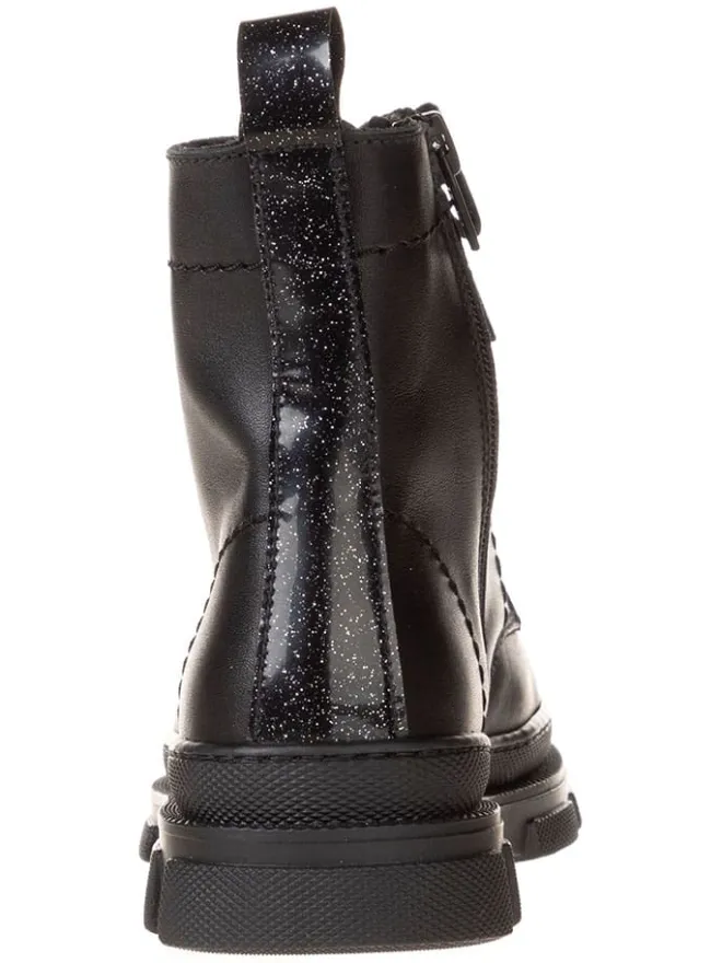 Leder-Boots in Schwarz>lamino Clearance